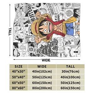 Couverture imprimée Luffy <span class=keywords><strong>Zoro</strong></span> Sanji pour hommes et femmes, super douce et confortable, pour canapé, plusieurs tailles, dérivés d'anime - Product Image 5