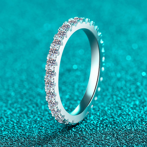 Anelli Nuziali in Moissanite per Donne, Anelli in Argento S925, Anello Eternity Impilabile, Anello di Fidanzamento, Anello per Anniversario - Product Image 3