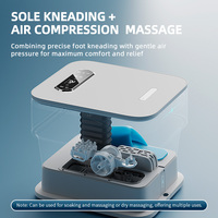 Masseur de pieds électrique chauffant, thérapie Shiatsu automatique, bain de pieds détoxifiant, spa pour les pieds, outil de massage des mollets pliable