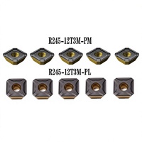 Inserts CNC Milling R245-12T3M-PM PL PH KM 4330 4340 4230 Aplikasi Serbaguna Lapisan Dua Warna Paket Sepuluh Buah