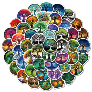 50 pegatinas <span class=keywords><strong>de</strong></span> árbol <span class=keywords><strong>de</strong></span> <span class=keywords><strong>la</strong></span> <span class=keywords><strong>vida</strong></span>, pegatinas <span class=keywords><strong>de</strong></span> <span class=keywords><strong>vinilo</strong></span> <span class=keywords><strong>de</strong></span> grafiti espiritual <span class=keywords><strong>de</strong></span> fantasía, decoración impermeable - Product Image 2
