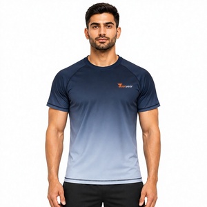 <b>Men</b> Surf <b>Swim</b> <b>T</b> <b>Shirt</b> Knitted Polyester Spandex UV Protection Quick Dry Stretch Breathable Regular Fit Short Sleeve Sublimation - Product Image 1