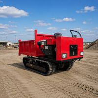 Mini-dumper diesel 2 tonnes sur chenilles, mini-transporteur pour travaux agricoles boueux avec certification CE