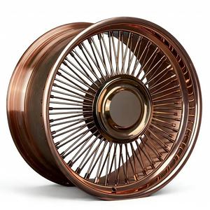 Cerchi a Raggi Cromati Hot Selling da 13, <span class=keywords><strong>14</strong></span>, 15, 16, 17, 18, 20, 21, 22, 24, 26 Pollici, 72 o 100 Raggi, per Auto Americane Classiche Old School e Lowrider - Product Image 3