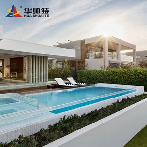 HUASHUAITE Garantie de 30 ans 120mm d'épaisseur pour l'extérieur Nouveau design Taille personnalisée Grande <span class=keywords><strong>piscine</strong></span> en acrylique transparente - Product Image 4