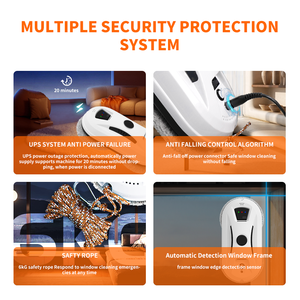 Robot Limpiacristales Automático OEM/ODM con Giroscopio, 180 Minutos de Autonomía, Anticaídas, para Hogar, Hotel y Exteriores, Modelo RZ0-02, Personalizable - Product Image 5