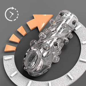 Wiederverwendbare Silikon-Kondome mit Genopptem und Geripptem Design, Verzögerungshilfe, Verdickende Dornen-Kondome - Product Image 3