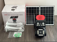 Caméra PTZ solaire 4G AOV V460 4MP à double objectif, suivi humanoïde par IA, caméra de surveillance extérieure 24h/24 et 7j/7 HE