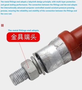 Isolateur de suspension composite, bras transversal en silicone haute tension, isolateur de ligne extérieur - Product Image 6