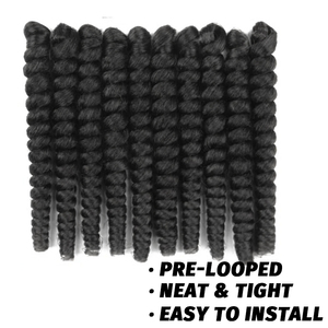 Extensiones de Cabello Sintético Natural Suave de 250g y 8 Pulgadas, Pre-enlazadas, 2x Saniay Havana Curl, para Peinados y Trenzas para Mujeres, Venta al Por Mayor - Product Image 6