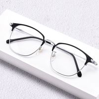 Nouvelles montures de lunettes de vue de haute qualité, lunettes d'ordinateur modernes en métal, montures optiques rétro pour hommes et femmes