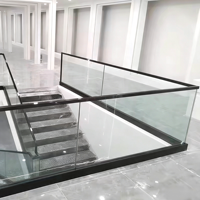 Profilé en U en aluminium de qualité supérieure pour balustrade en verre sans cadre, garde-corps en verre DIY de haute qualité