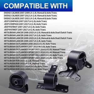 Set di Supporti Motore ad Alte Prestazioni 5105489AE 5105492AF per <span class=keywords><strong>Jeep</strong></span> <span class=keywords><strong>Compass</strong></span> Patriot Dodge Caliber 2.0L 2.4L A5415 A5418 A5416 - Product Image 2