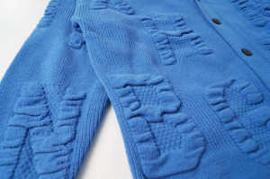 Cardigan en maille jacquard à manches longues imprimé personnalisé pour homme, col en V, style mode estival - Product Image 3