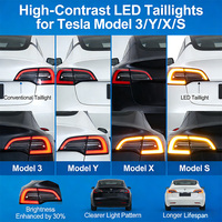1502087-00-D LinTech Conjunto de Luz Trasera Derecha Exterior para Tesla Model 3 Model Y 2020-2023, Lado del Pasajero, Guardabarros Trasero