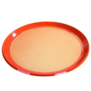 Japanese <b>Round</b> <b>Serving</b> <b>Tray</b> Red Gold Solid Color For Tea Sushi Dessert Hotel Use - Product Image 5