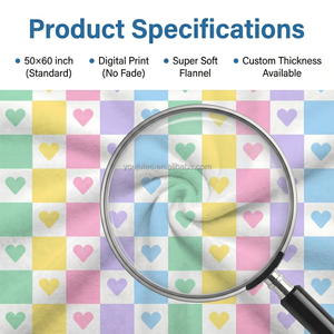 ผ้าห่มฟลานเนลลายจุดเรขาคณิตทันสมัย ลายการ์ตูน ลายทาง ลายหัวใจ 300gsm พกพาสะดวก ประหยัดพื้นที่ ใช้ได้บนเครื่องบิน ผลิตตา<span class=keywords><strong>ม</strong></span>แบบ OEM สำหรับแบรนด์ส่วนตัว - Product Image 3