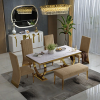 Chaises de salle à manger modernes en velours crème avec dossier en acier inoxydable pour la maison et l'hôtel