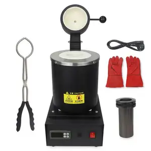 Mini Portable Gold Melting Machine Cast Iron Oven Induction Furnace Set 2Kw Smelting Plant Price For Sale 2Kg Electric