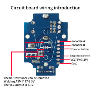 360 °   Module d'encodeur rotatif à sortie d'impulsions numériques, contrôle Type-C pour réglage du volume, régulation de la vitesse, gradation des LED - Product Image 6