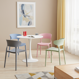 Sillas de Comedor Convertibles de Plástico con Respaldo Grueso, Diseño Moderno y Sencillo, para Hogar, Comercio, Restaurante, Estilo Nórdico, <span class=keywords><strong>Silla</strong></span> de Maquillaje de PP - Product Image 5