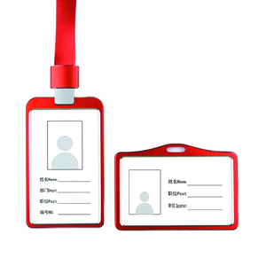 Portatarjetas <span class=keywords><strong>de</strong></span> aluminio personalizado al por mayor, cordones metálicos para tarjetas <span class=keywords><strong>de</strong></span> identificación <span class=keywords><strong>de</strong></span> negocios, tarjetero para agencias educativas <span class=keywords><strong>de</strong></span> viajes - Product Image 1