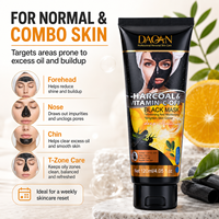 Masque facial peel-off au charbon et à la vitamine C, pour les pores dilatés et la peau terne, peaux normales et mixtes, 120 ml / 4,05 fl oz