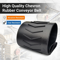 Bande transporteuse en caoutchouc EP Chevron anti-déchirure de haute qualité pour machines industrielles, résistante au feu, durable, noire, garantie 1 an