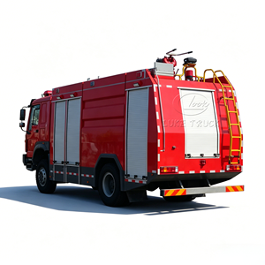 Camion pompier HOWO 4x4, 4 roues motrices, tout-terrain, eau et mousse, réservoir d'eau de 8 m³, camion de lutte contre l'incendie à vendre - Product Image 1