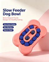 Jouet distributeur de friandises interactif pour chien, type labyrinthe, anti-étouffement, bol à alimentation lente, anti-ennui, en plastique écologique