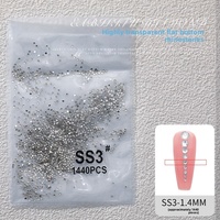 Strass en verre cristal 3D ultra-brillants Paso Sico, motif dessin animé, qualité A tchèque/autrichienne, couleur AB, blanc, dos plat, pour nail art DIY