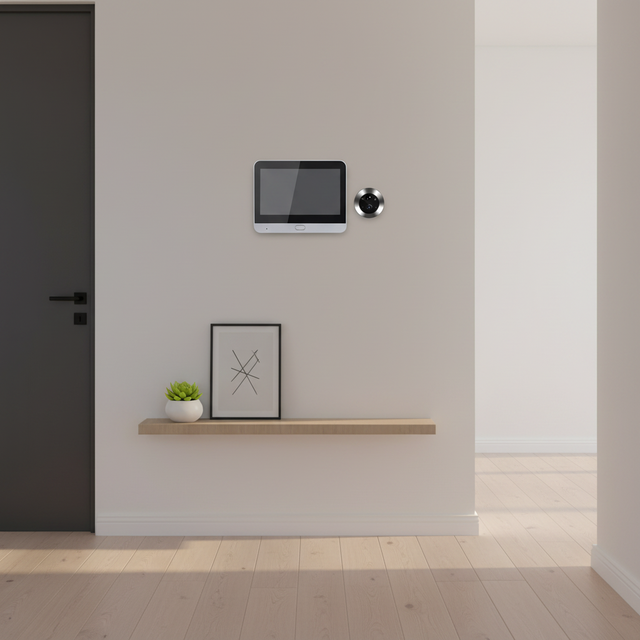 Wire-Free Two-in-One Smart Door Viewer Camera 4G Wifi Tuya Remote Control 3MP Cat-Eye Doorbell 4.3'' LCD Screen Battery-Powered
