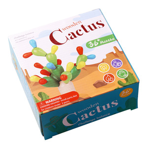 Blocs de construction en bois en forme de cactus pour enfants de 4 à 6 ans, jouet d'éducation précoce, ensemble de jeu d'assemblage de style Montessori - Product Image 4