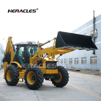 HERACLES 4CX Deluxe 2.8 tonnes Mini-chargeur d'occasion Diesel Retro Excavator 4x4 Wheel Drive Chargeur frontal 1 an Prix pas cher Vente Algérie