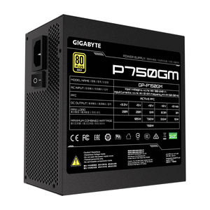 Alimentation électrique <span class=keywords><strong>GIGABYTE</strong></span> GP-P750GM <span class=keywords><strong>750W</strong></span> ATX 12V 80 PLUS GOLD certifiée, entièrement modulaire, PFC actif - Product Image 3