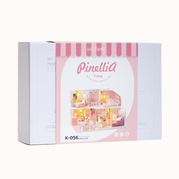 IIECREATE Vente en Gros Maison Miniature Bricolage Puzzle en Bois 3D K-056 Pinellia Time Maison de Poupée Miniature en Bois Jouet Éducatif