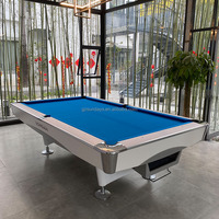 Table de billard professionnelle pliable multifonctionnelle pour extérieur, 8FT 9FT, avec poches en cuir et coussins à rebond élevé