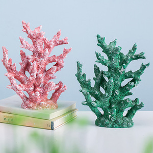 人工樹脂製サンゴ飾り 魚タンク ポーチ ワインキャビネット デスク ホームデコレーション 水槽サンゴ - Product Image 1