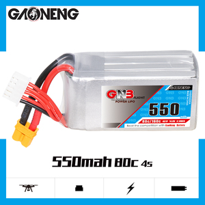 GNB5504S80A 4S 550mAh 14.8V 80C XT30 RC LiPo แบตเตอรี่ 300 รอบการใช้งาน FPV Brushless S 25C อุณหภูมิการทำงาน LiCoO2 แคโทด - Product Image 2