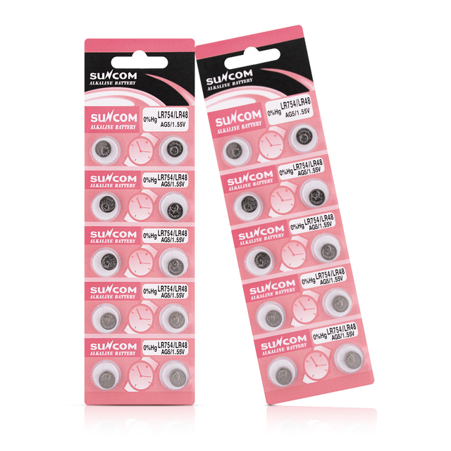 AG5 LR754 377A Alkaline Button Battery Coin Cell CE Certified 0% Hg Ag3 Ag4 Ag10 Ag13 Ag 13 Pila A76 357A LR44 AG0 AG1 AG4 AG5