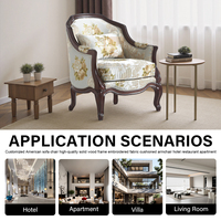 Fauteuil de salon individuel inclinable de luxe moderne italien à dossier haut avec accoudoirs en bois pour intérieur