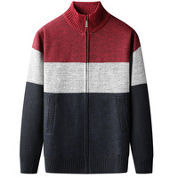 Veste en tricot pour homme Veste pull chaude d'hiver décontractée pour homme Tenue quotidienne en plein air