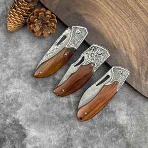 Coltello da tasca portatile con coltello pieghevole esterno in acciaio damasco ad alta nitidezza per il campeggio - Product Image 3