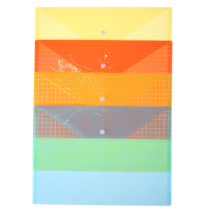 Bán buôn A5 Phong Bì văn phòng văn phòng phẩm rõ ràng nhựa thư mục tập tin dây kéo lưu trữ tài liệu thư mục lưới rõ ràng của tôi túi với nút - Product Image 1