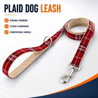 Laisse pour chien en coton et lin avec crochet pivotant à 360° en alliage de zinc, petit anneau en D, laisse de promenade pour animaux de compagnie douce et écologique