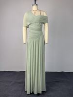 Robe longue plissée à col asymétrique et taille haute, avec lacets, nouvelle collection printemps 2026, style européen et américain, pour femme