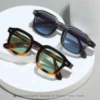 Lunettes de soleil carrées en écaille de tortue TR90 avec logo personnalisé, monture de luxe, qualité vintage rétro pour hommes et femmes