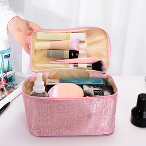 Toiletry Bag <b>Square</b> Polyester Portable Storage Travel Cosmetic Bag - Product Image 3