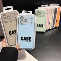 Nouvelle coque magnétique en silicone liquide texturé 2026 avec grande fenêtre pour appareil photo pour iPhone 13-18 Pro Max, anti-rayures et antichoc