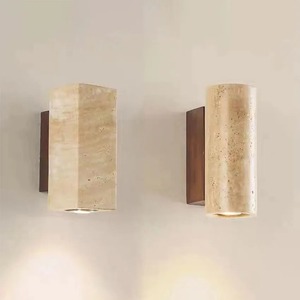 New Yellow Travertine Stone Japanese Style Wall <b>Lights</b> Home Bedroom Dinning Room Wall Lamp Designer Retro Outdoor Wall <b>Sconces</b> - Product Image 1